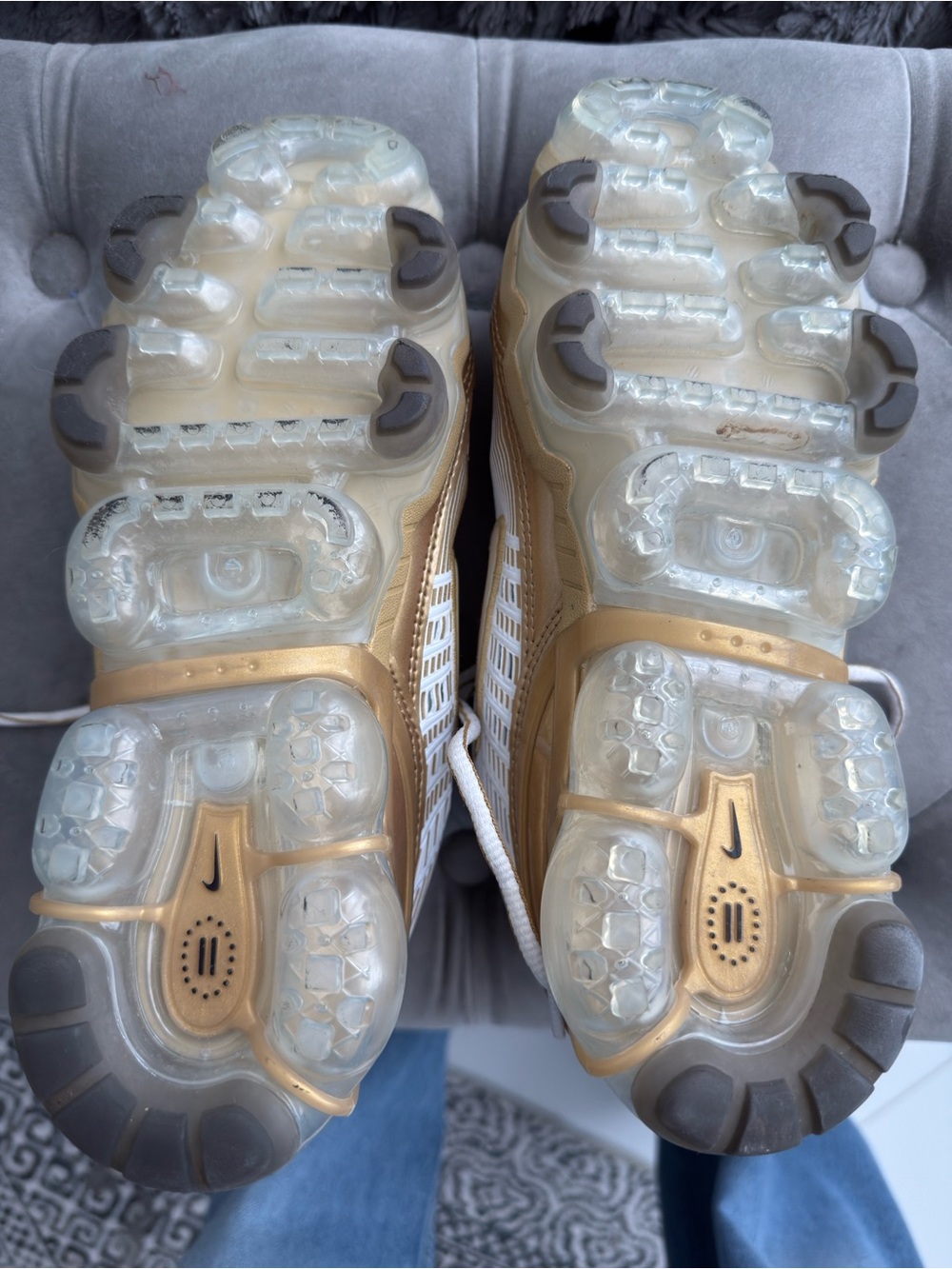 Nike Women’s White & Gold Athletic Sneakers - Picture 7 of 10